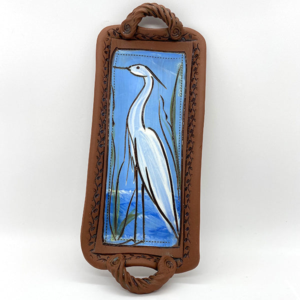 Egret Tray by Jennifer Stas  9"x4"