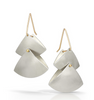 Graduated Fan Hook Earrings - sterling