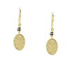 Textured 14kt gold filled oval earrings.