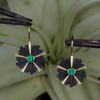 Chroma Ray Earrings with Emeralds