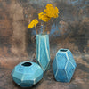 Chisel Vase ~ Teal