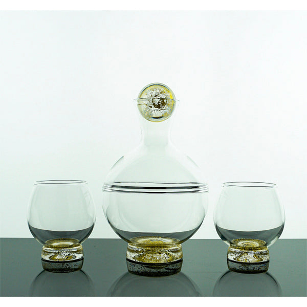 Halo Barware Set Decanter and 2 Glasses