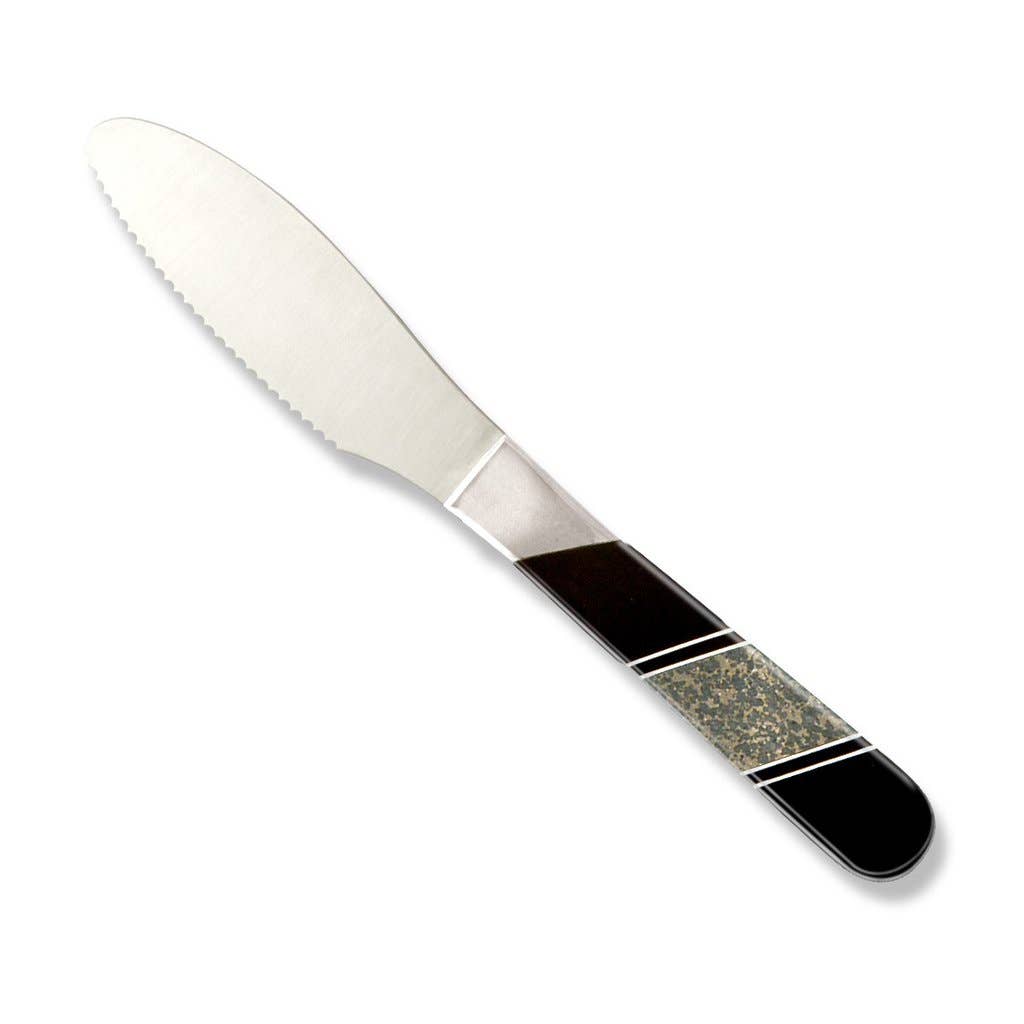 Jewelry Cheese Spreader - Jet & Apache Gold