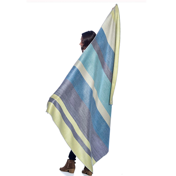 Alpaca Reversible Throw-Mineral Blue