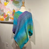 Mobius Shawl in Turquoise, Green, and Purple, Handwoven Rayon Yarn