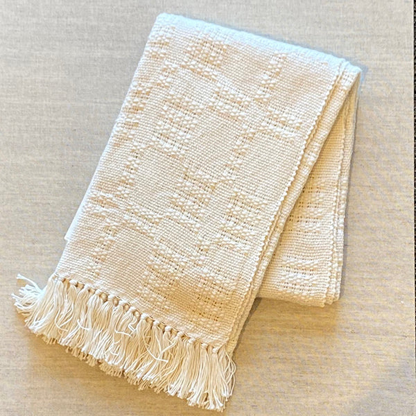 Handwoven Cotton Baby Blanket - Natural