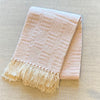 Handwoven Cotton Baby Blanket - Pink