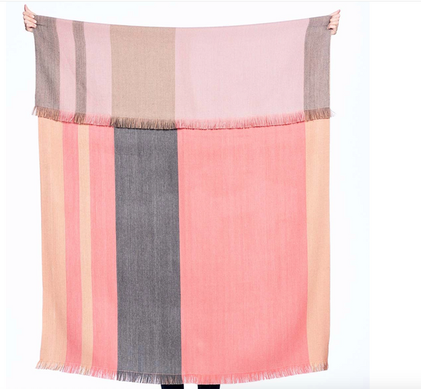Alpaca Reversible Throw-Peach Bloom