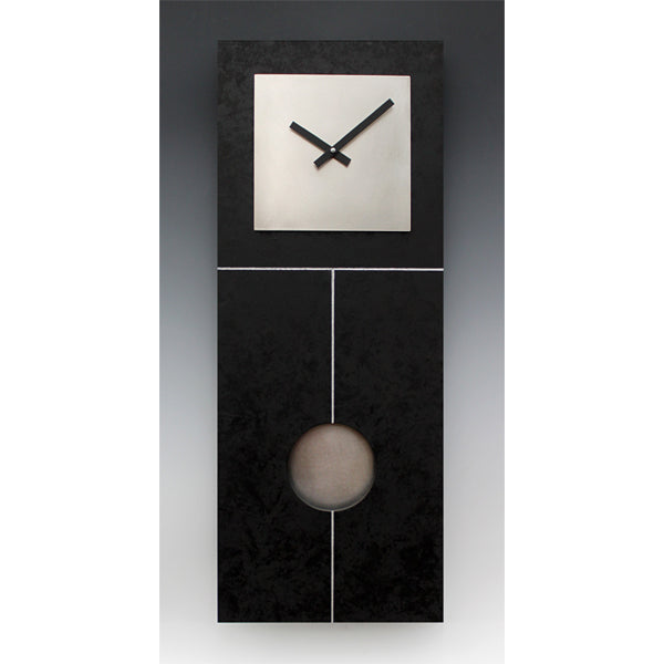 Plain Jane Pendulum Clock - Black & Steel