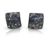 Oxidized Reticulated Sterling Square Earrings