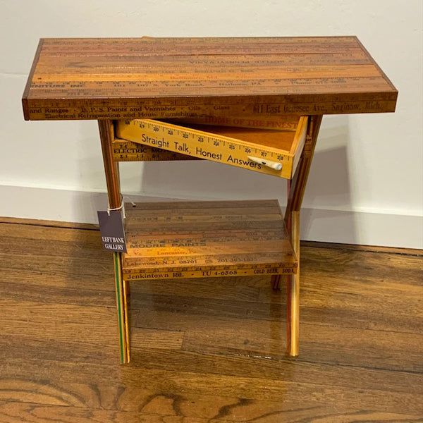 Custom Yardstick Table Handcrafted With 26 Yardsticks Hairpin