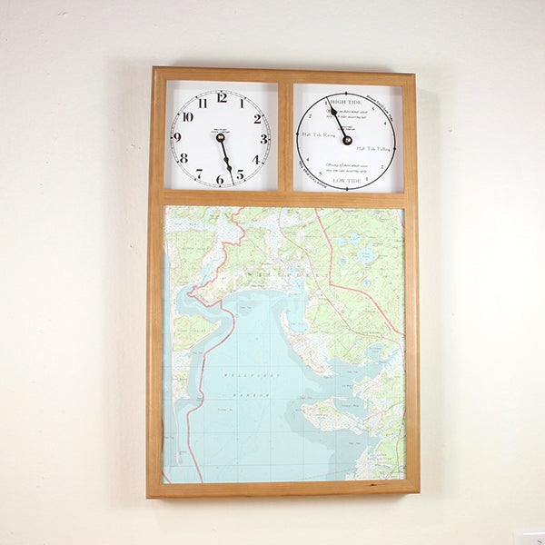 Map Clock with Time and Tide