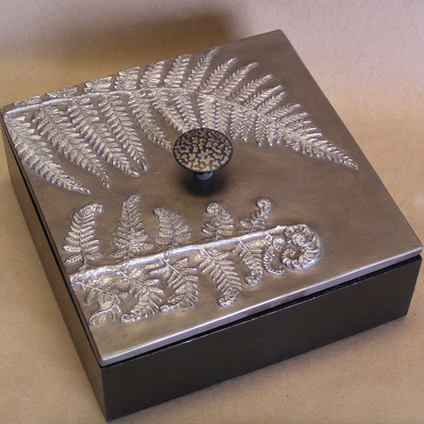 Tree Fern  Box in Soft Bronze