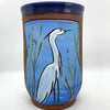 Round Egret Vase/Utensil Jar by Jennifer Stas  7"x4.25"