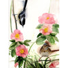 Songbirds in Rose Hips II ~ Original  watercolor