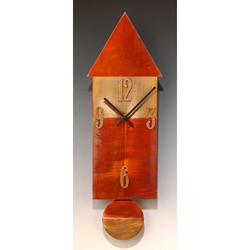 Copper House Pendulum Clock
