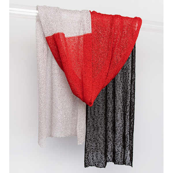 Rayon Scarf - Chrome/Red/Black
