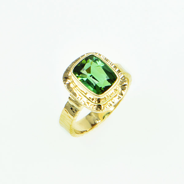 Afghan Green Tourmaline Ring