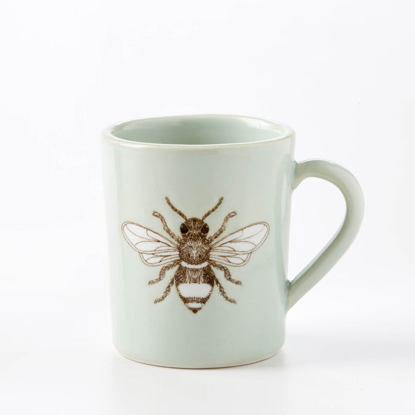 Large Mug: Celadon Bee