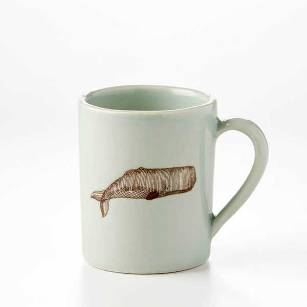 Large Mug: Celadon Whale