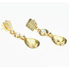 Yellow Beryl & White Ceylon Sapphire Earrings